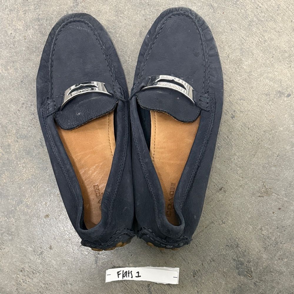 Coach Men's Navy Slip-On Loafers with Silver Detail - Picture 3 of 4